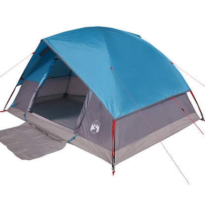 Family Tent Dome 6-Person Blue Waterproof