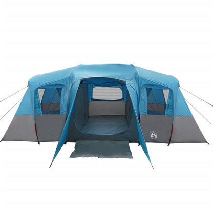 Family Tent Tunnel 16-Person Blue Waterproof