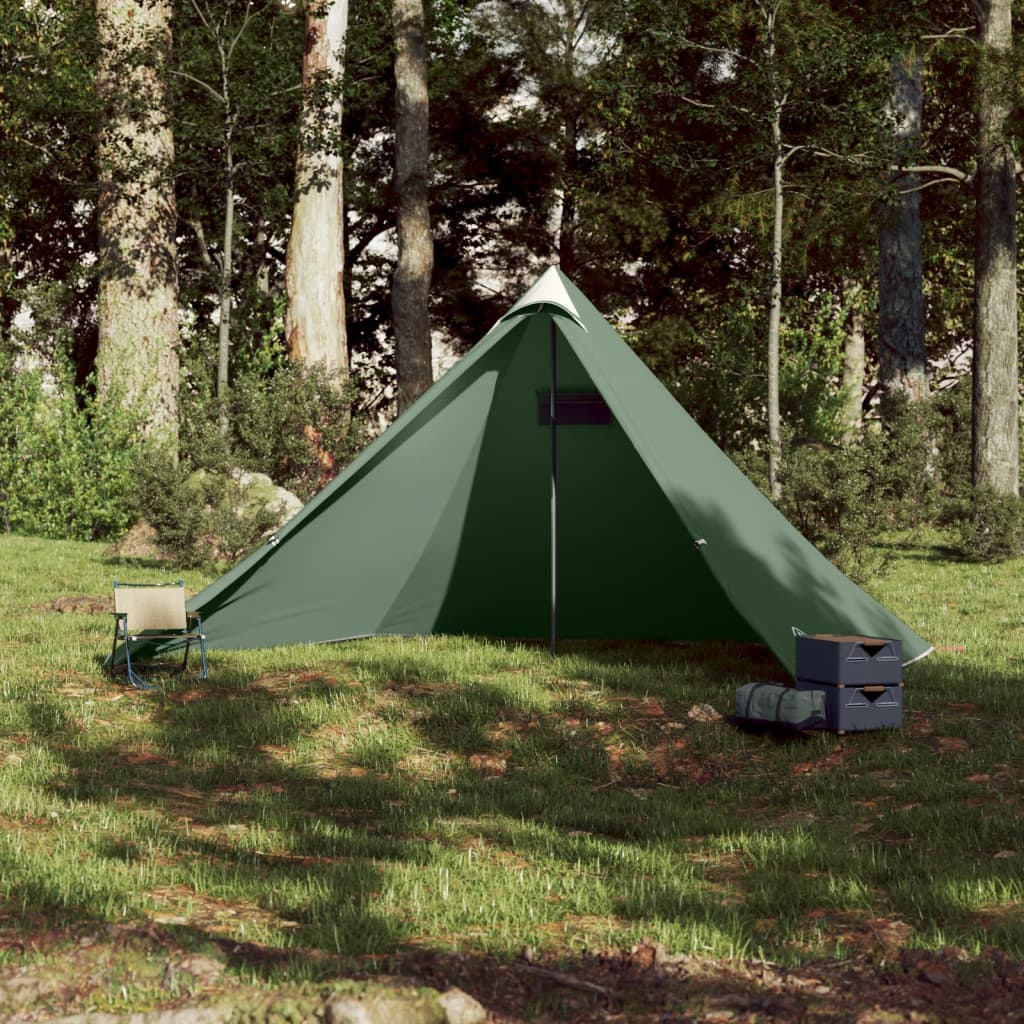 Family Tent Tipi 7-Person Green Waterproof