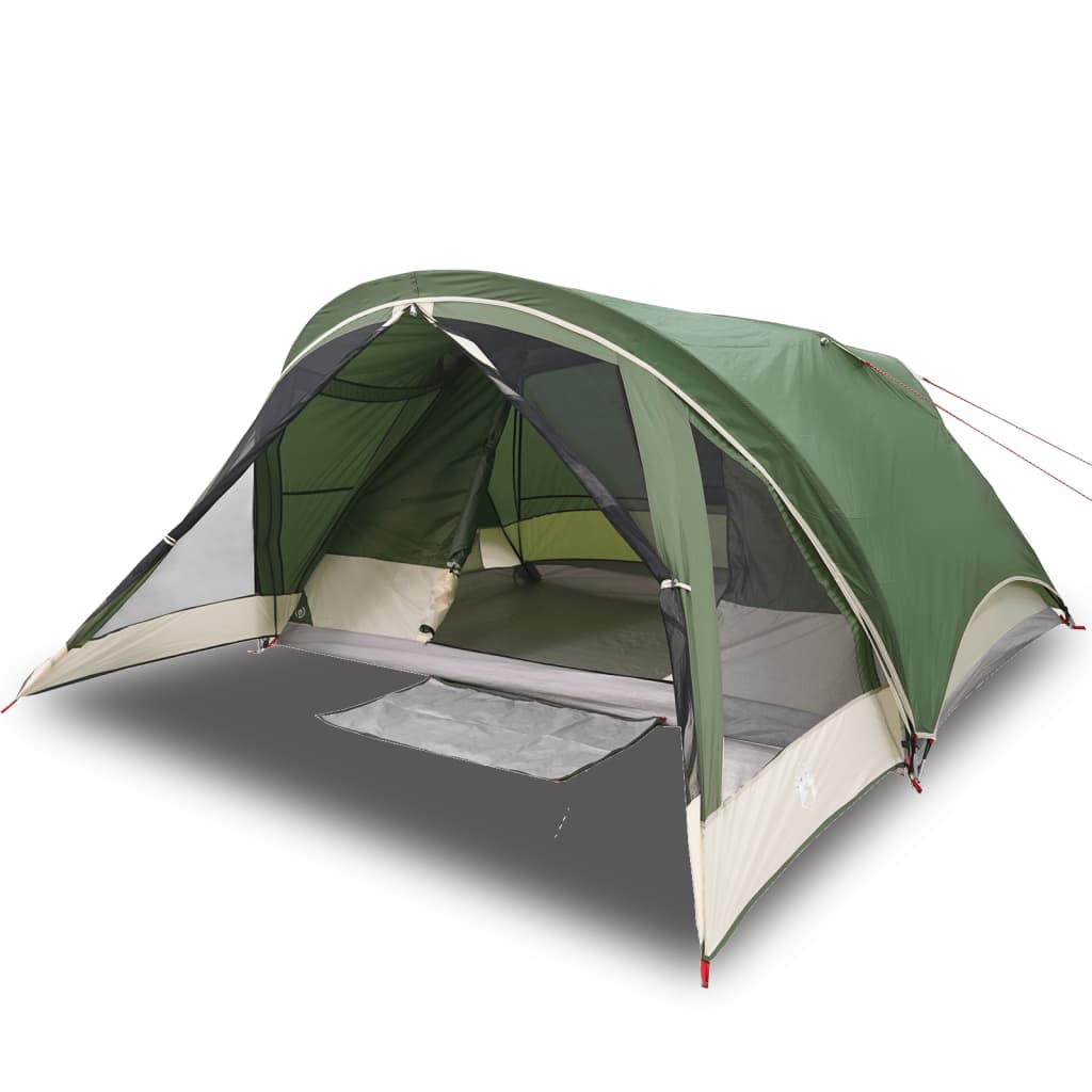 Camping Tent Cabin 4-Person Green Waterproof