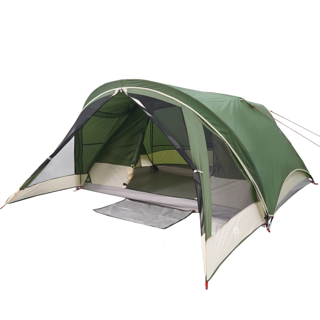 Camping Tent Cabin 4-Person Green Waterproof