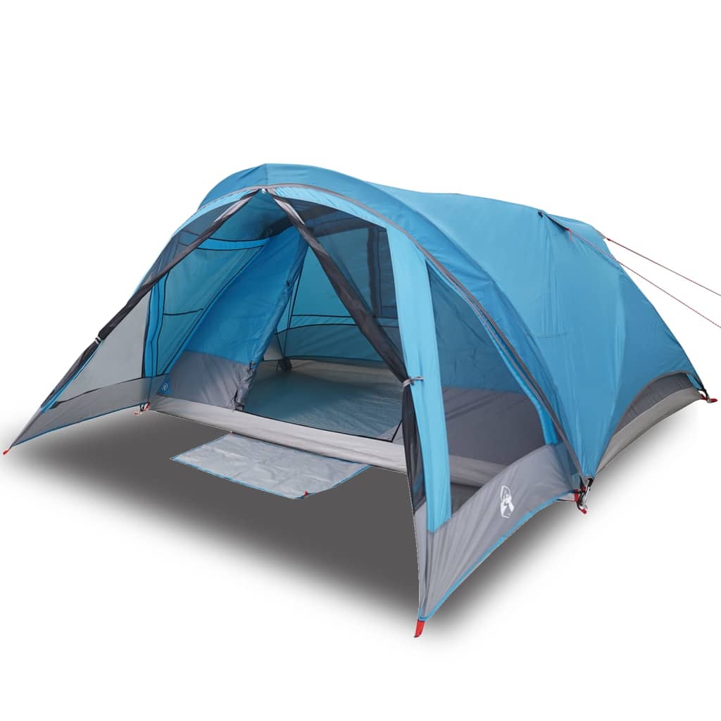 Camping Tent Cabin 4-Person Blue Waterproof