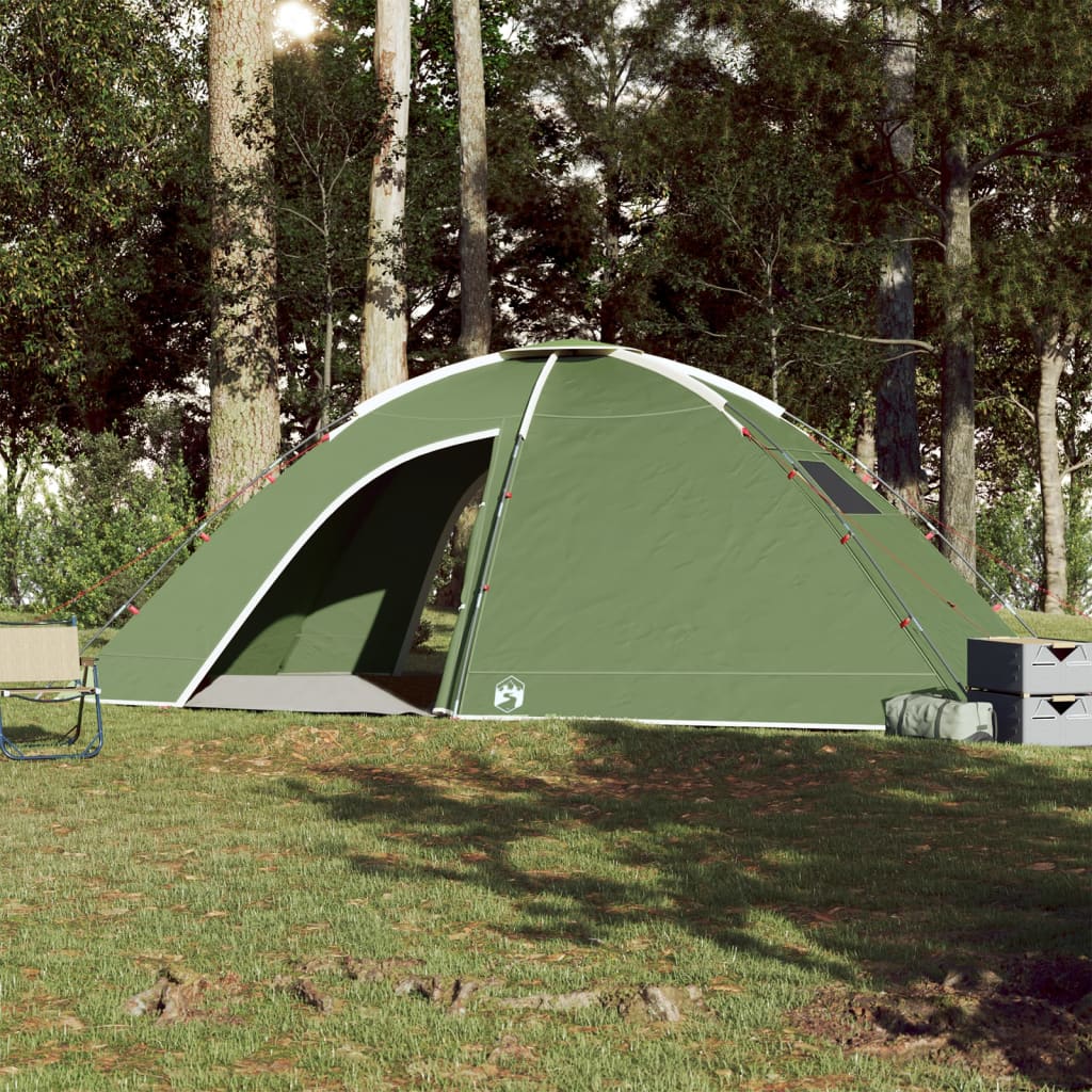 Camping Tent 8-Person Green Waterproof