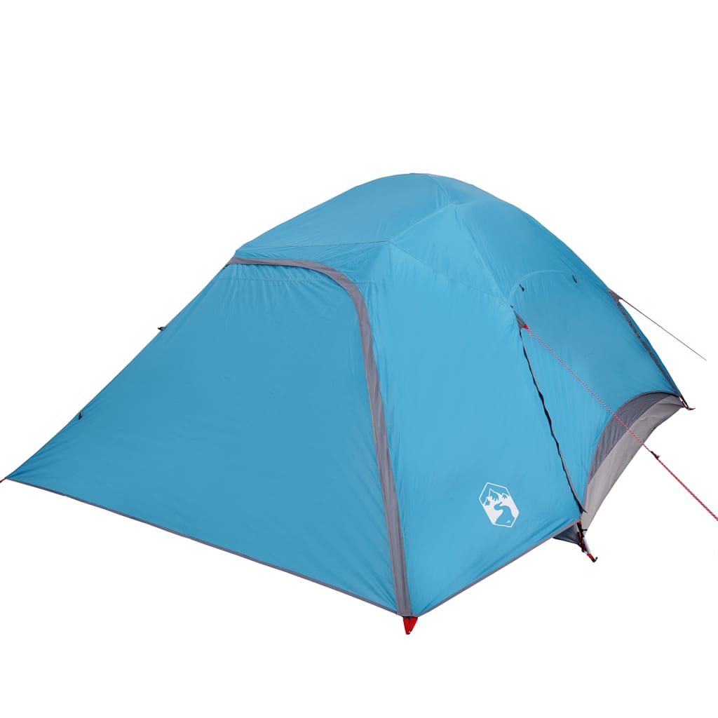 Camping Tent Dome 4-Person Blue Waterproof