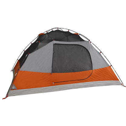 Camping Tent Dome 4-Person Grey Waterproof