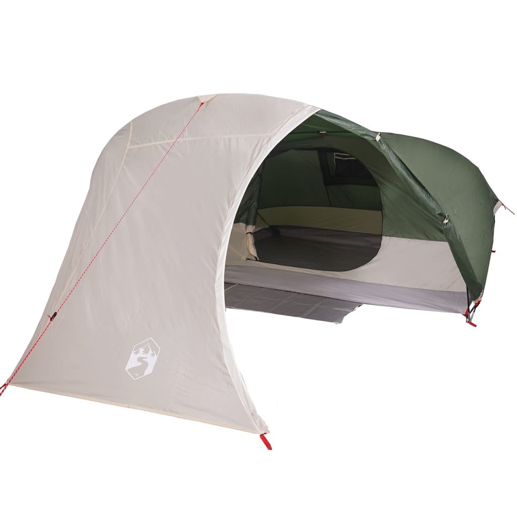 Camping Tent Dome 4-Person Green Waterproof