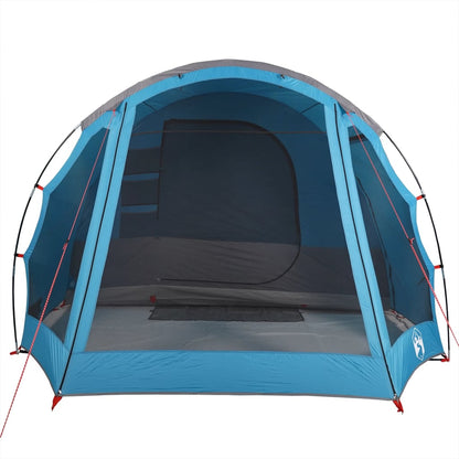 Family Tent Tunnel 8-Person Blue Waterproof