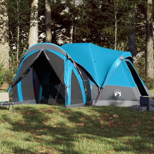 Family Tent Tipi 8-Person Blue Waterproof