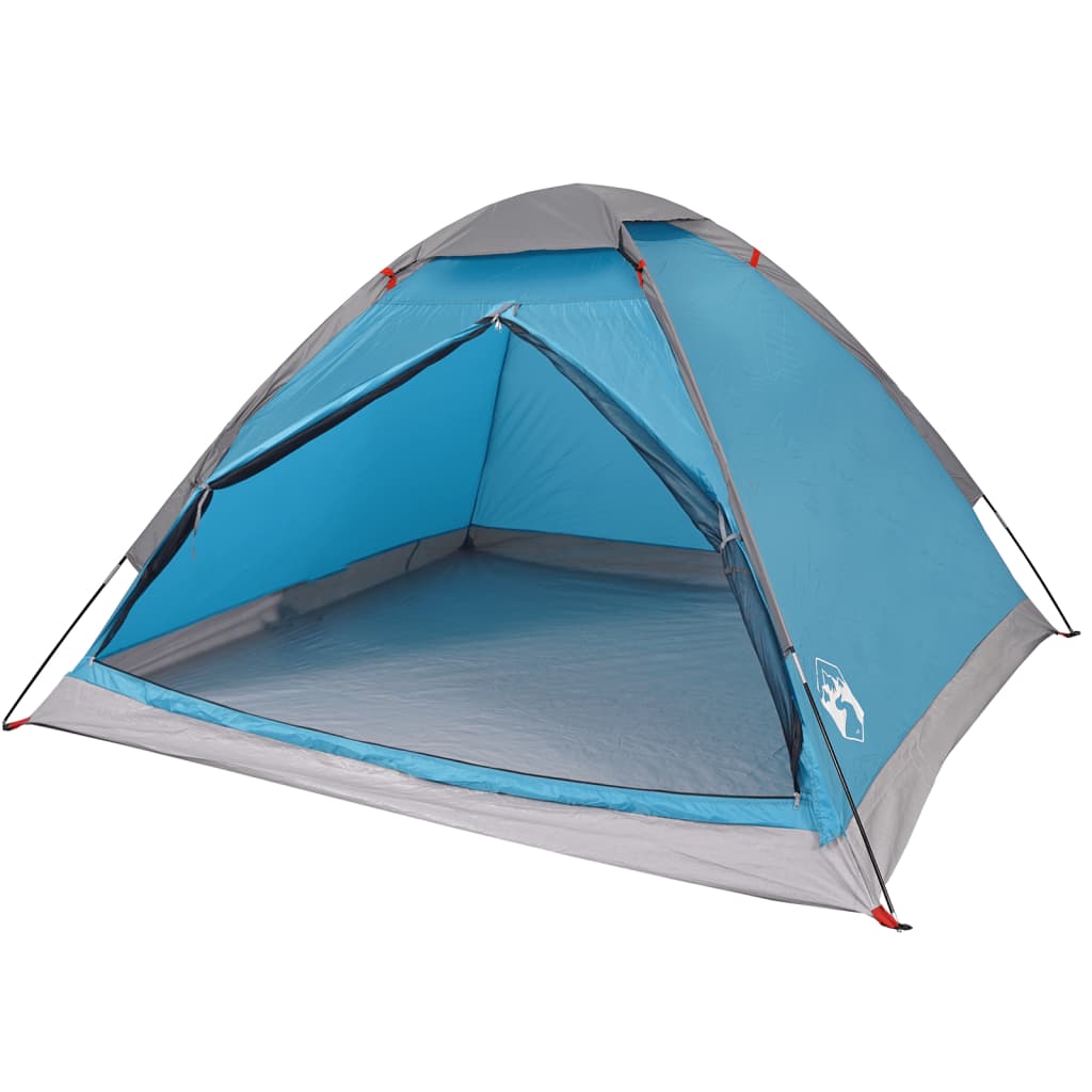 Camping Tent Dome 4-Person Blue Waterproof