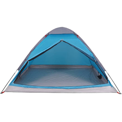 Camping Tent Dome 4-Person Blue Waterproof