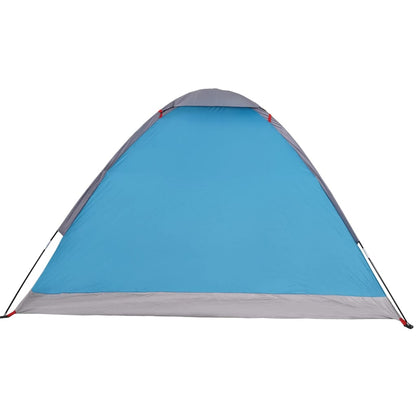 Camping Tent Dome 4-Person Blue Waterproof