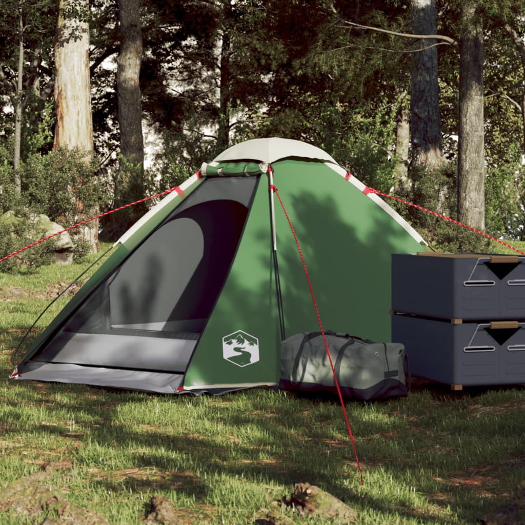 Camping Tent Dome 2-Person Green Waterproof