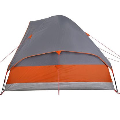 Camping Tent Dome 2-Person Grey and Orange Waterproof