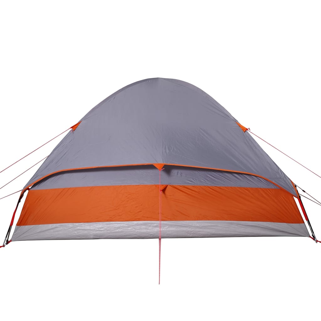 Camping Tent Dome 2-Person Grey and Orange Waterproof