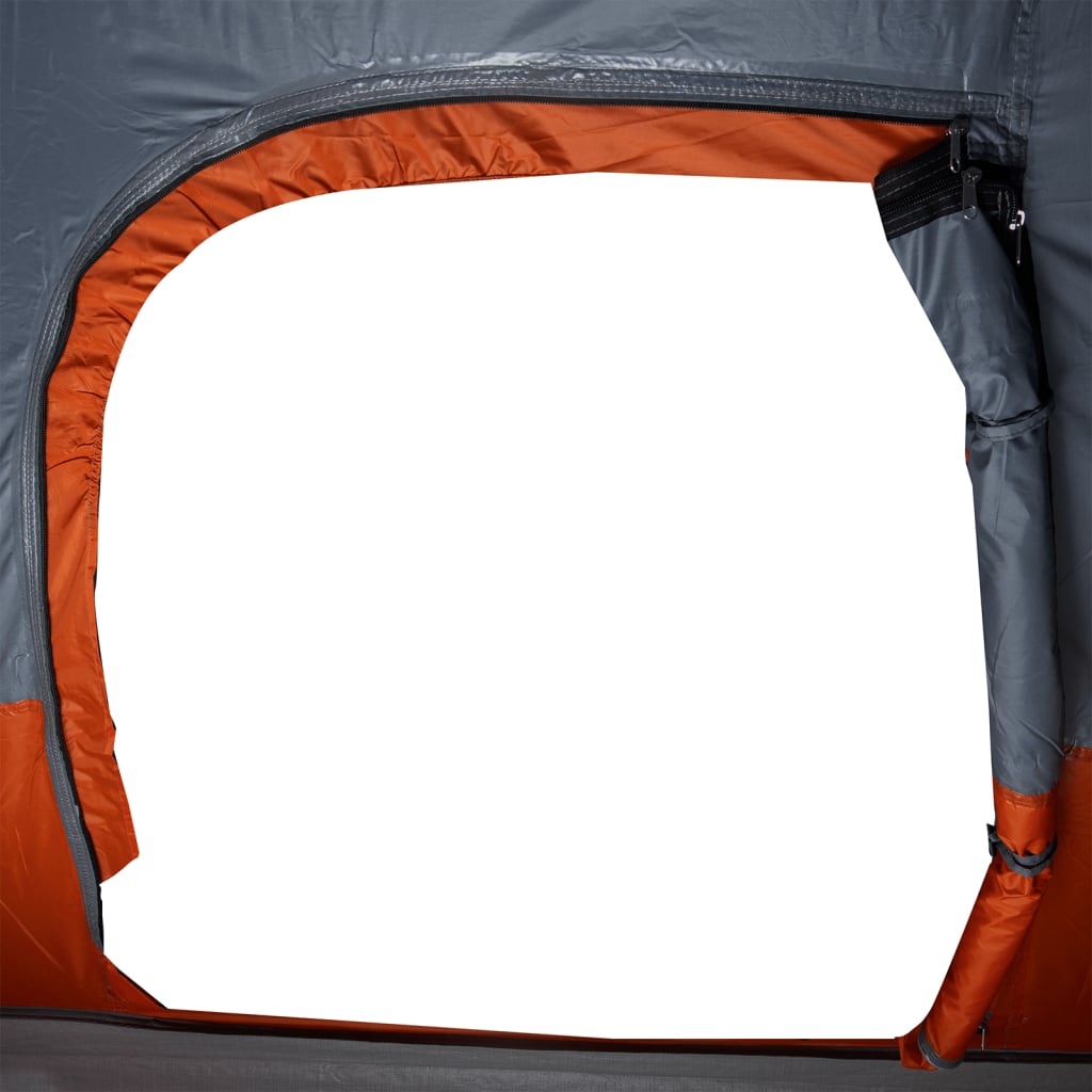 Camping Tent Dome 2-Person Grey and Orange Waterproof