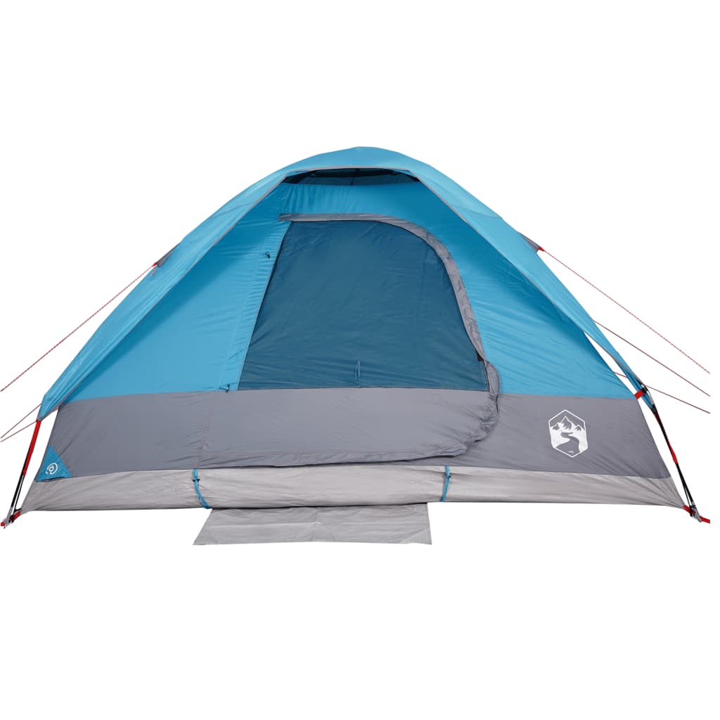 Camping Tent Dome 4-Person Blue Waterproof