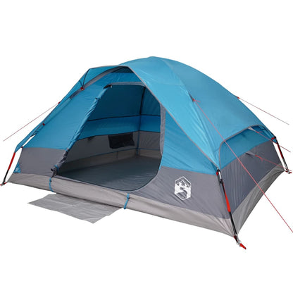 Family Tent Dome 6-Person Blue Waterproof