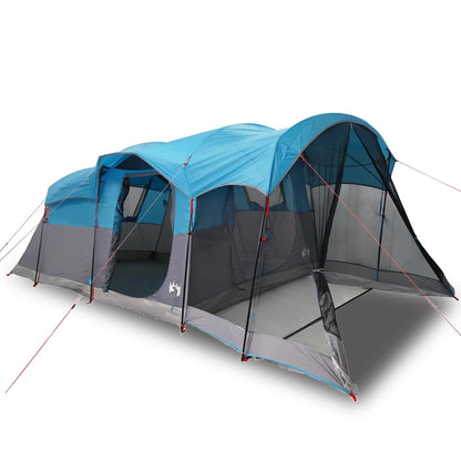 Family Tent Tunnel 8-Person Blue Waterproof