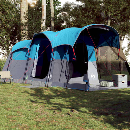 Family Tent Tunnel 8-Person Blue Waterproof