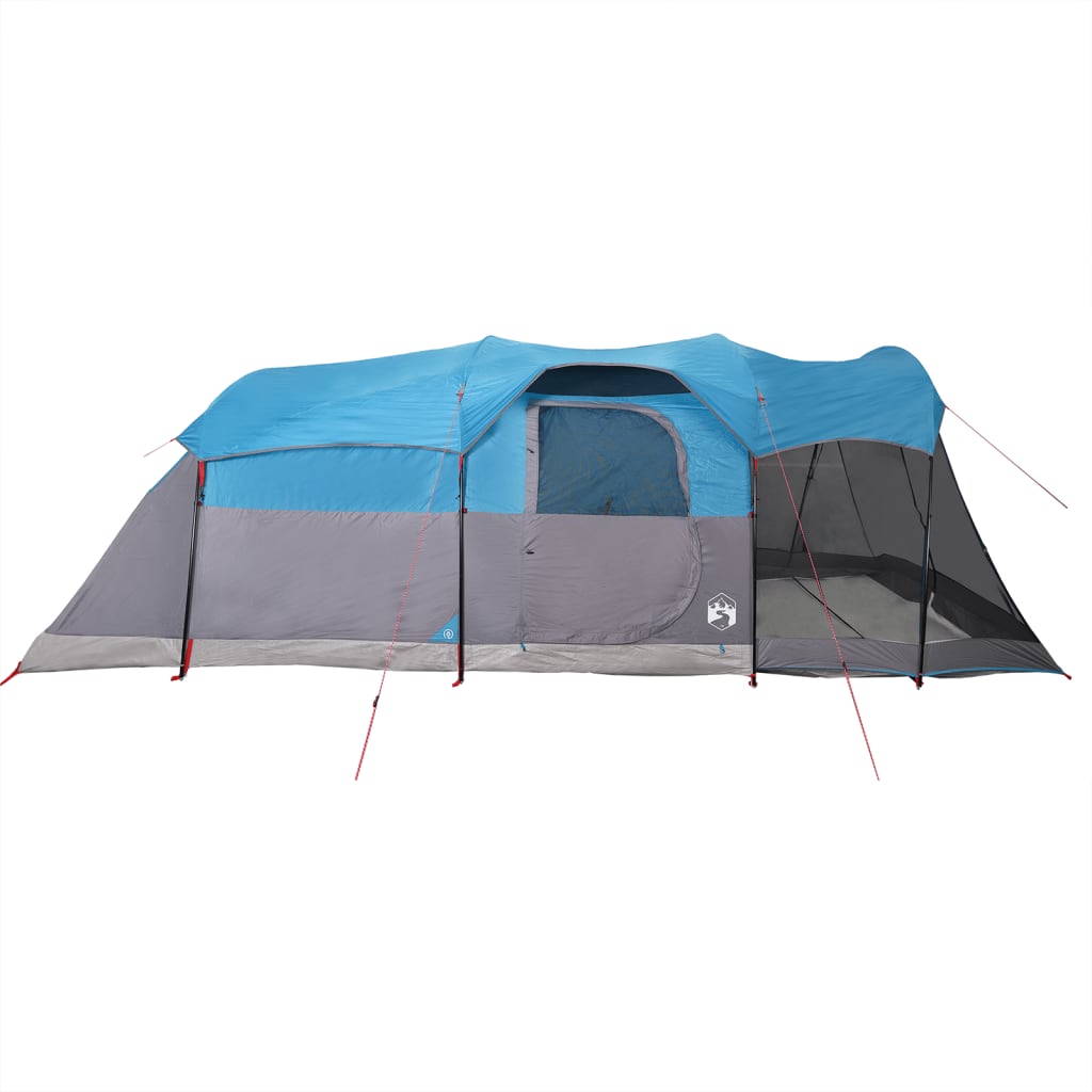 Family Tent Tunnel 8-Person Blue Waterproof