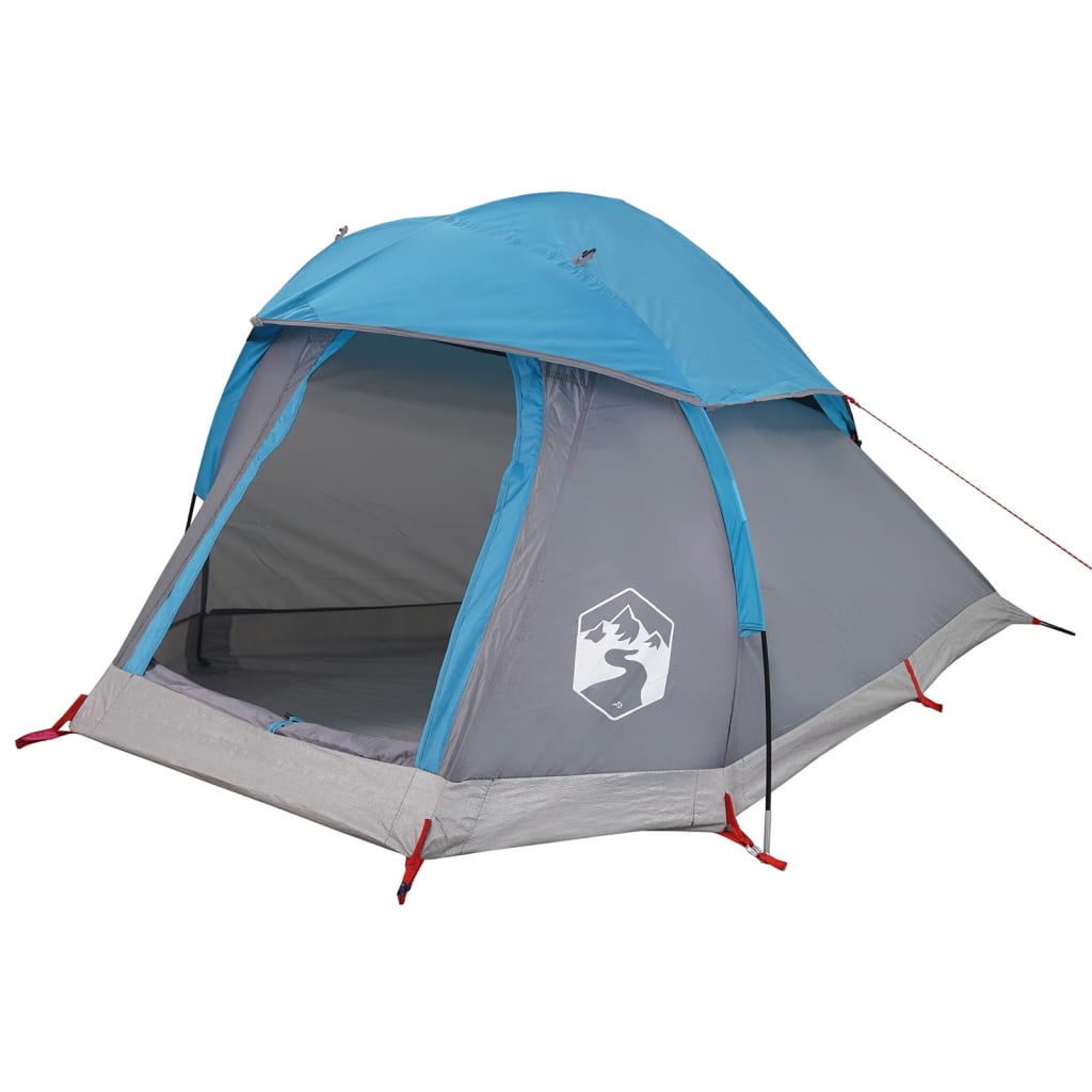 Camping Tent Dome 1-Person Blue Waterproof