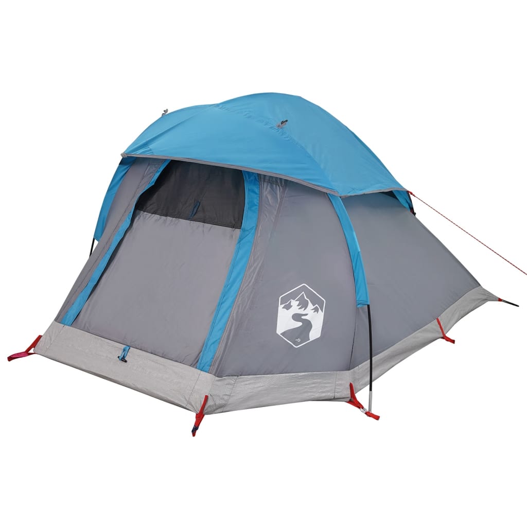 Camping Tent Dome 1-Person Blue Waterproof