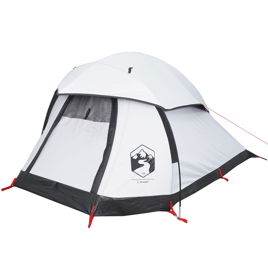 Camping Tent Dome 1-Person White Blackout Fabric Waterproof