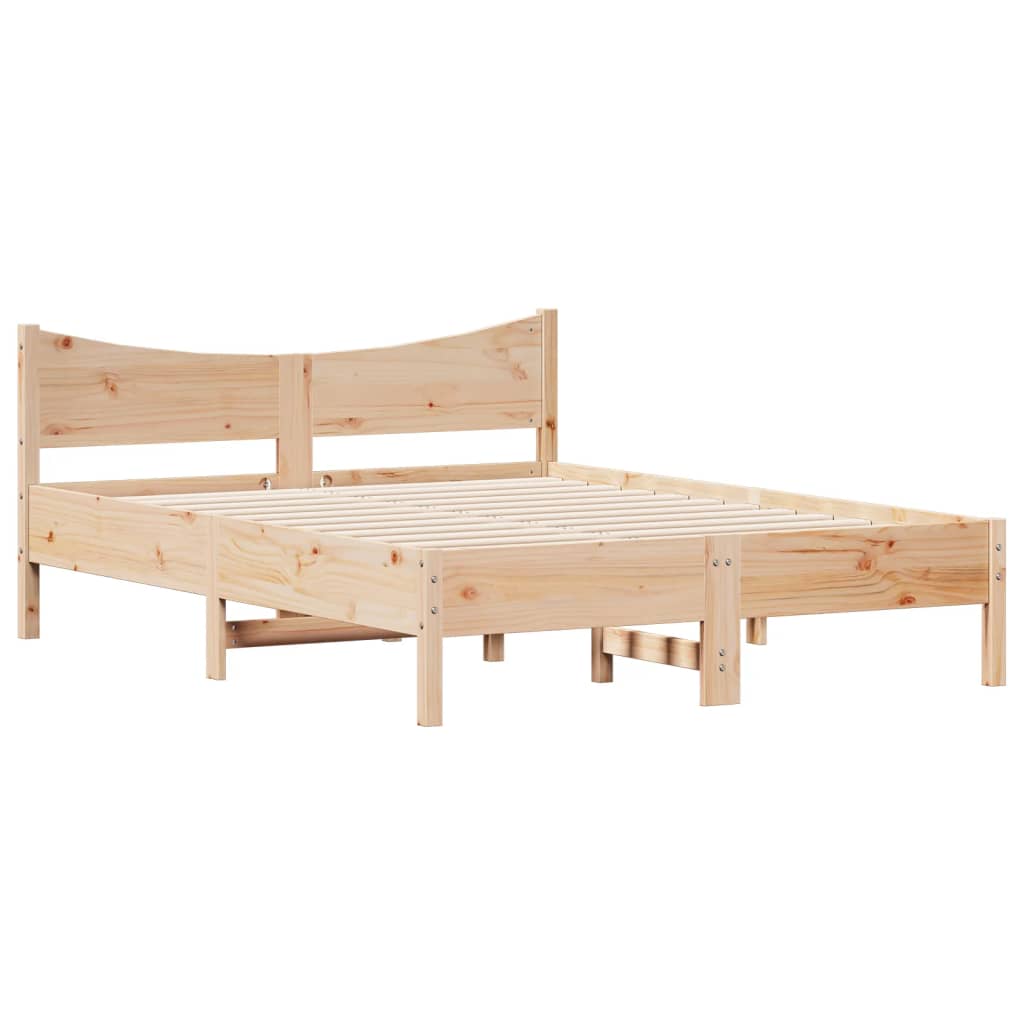 Bed Frame 140x200 cm Solid Wood Pine