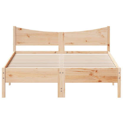 Bed Frame 140x200 cm Solid Wood Pine