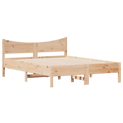 Bed Frame 120x200 cm Solid Wood Pine