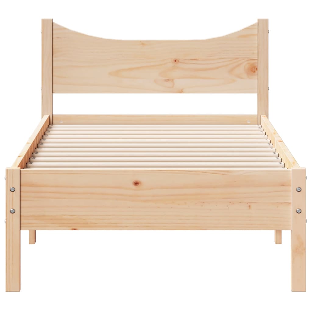 Bed Frame 90x200 cm Solid Wood Pine