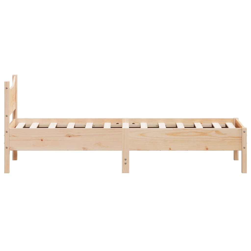 Bed Frame 90x200 cm Solid Wood Pine