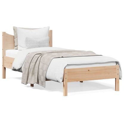 Bed Frame 90x200 cm Solid Wood Pine