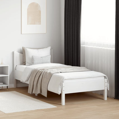 Bed Frame White 90x200 cm Solid Wood Pine