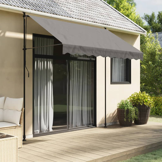 Retractable Awning Anthracite 250x150 cm Fabric and Steel