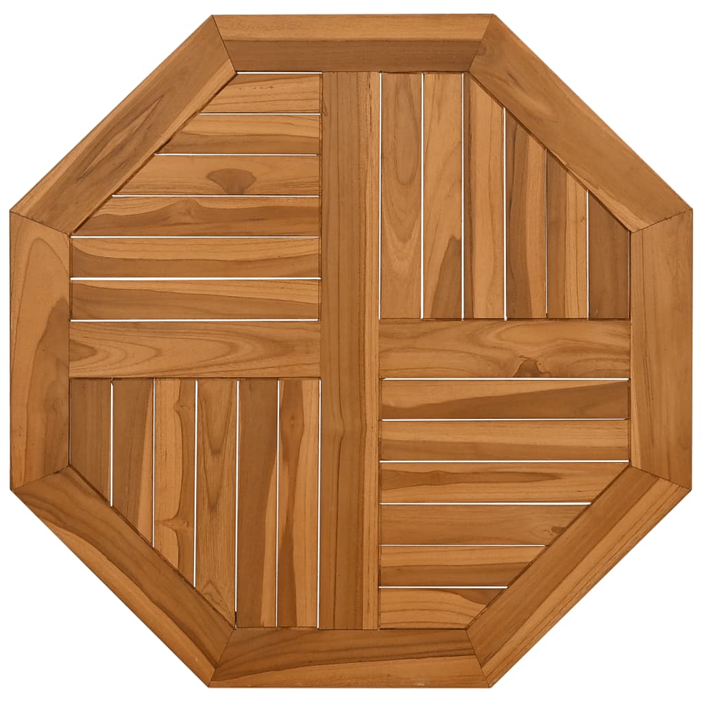 Table Top 70x70x2.5 cm Octagonal Solid Wood Teak