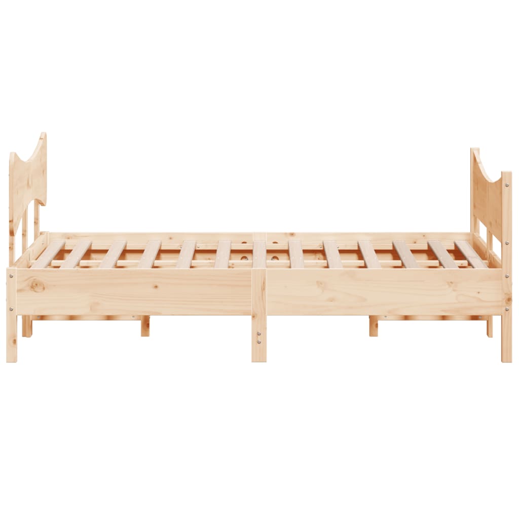 Bed Frame without Mattress 150x200 cm King Size Solid Wood Pine