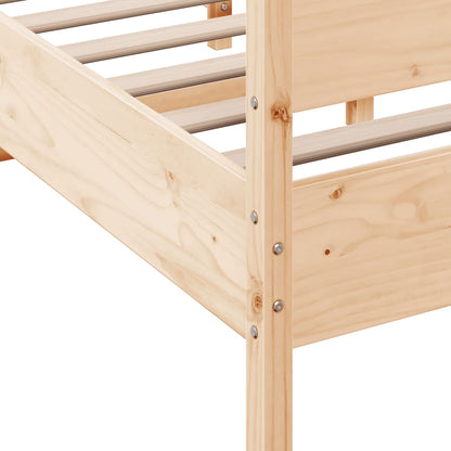 Bed Frame without Mattress 150x200 cm King Size Solid Wood Pine