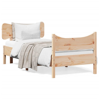 Bed Frame without Mattress 90x200 cm Solid Wood Pine