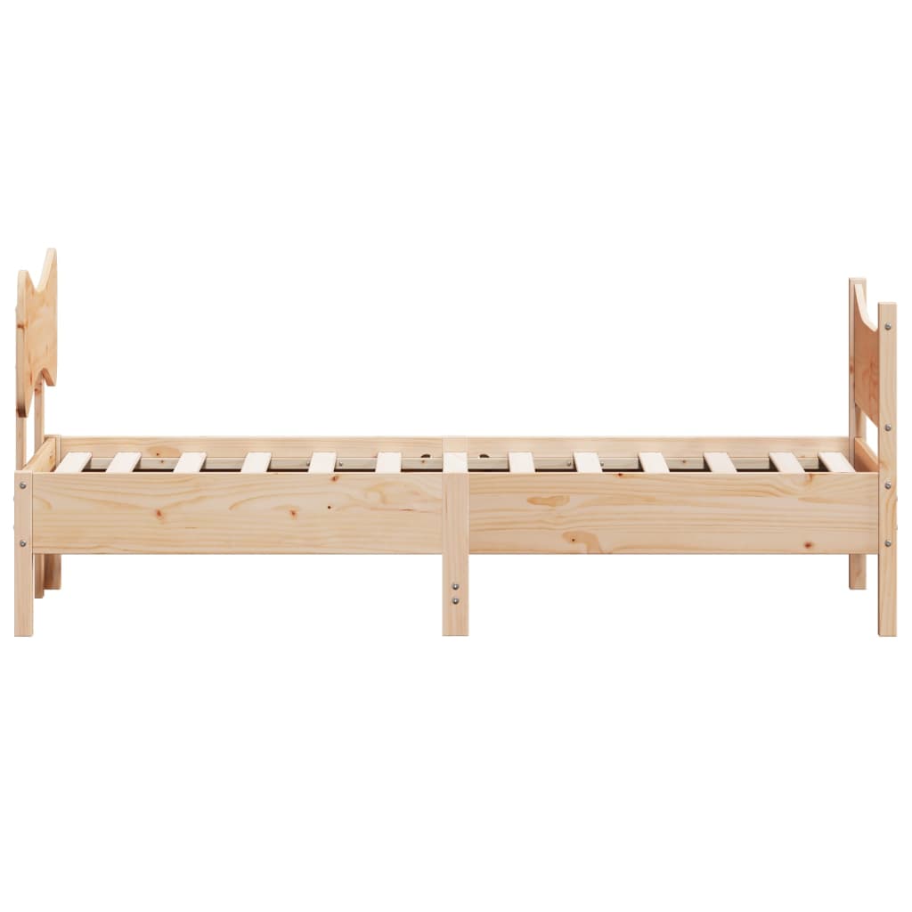 Bed Frame without Mattress 90x200 cm Solid Wood Pine