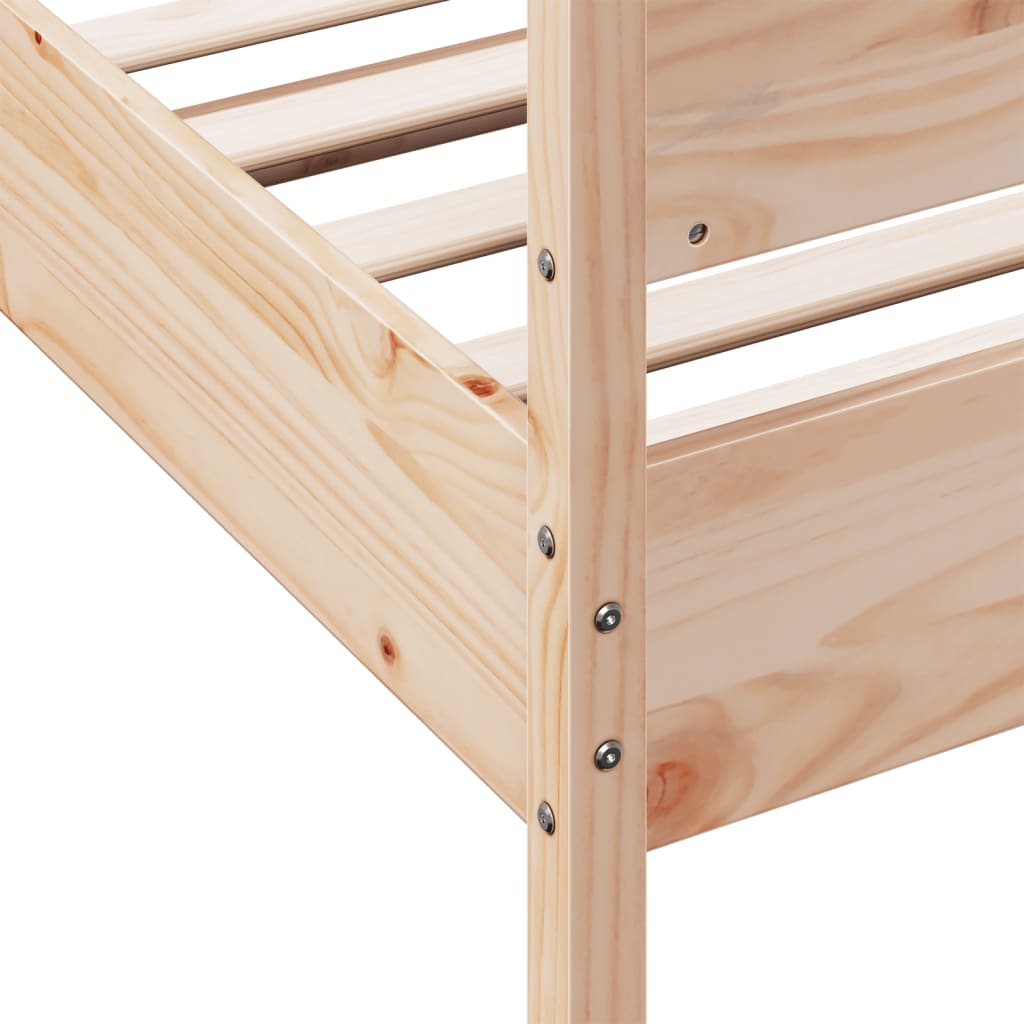 Bed Frame without Mattress 90x200 cm Solid Wood Pine