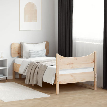 Bed Frame without Mattress 90x200 cm Solid Wood Pine