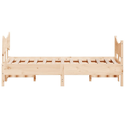 Bed Frame without Mattress 120x190 cm Small Double Solid Wood Pine