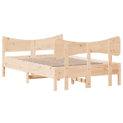 Bed Frame without Mattress 120x190 cm Small Double Solid Wood Pine