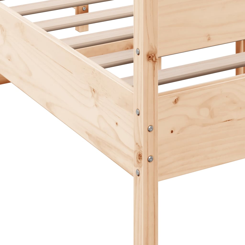 Bed Frame without Mattress 120x190 cm Small Double Solid Wood Pine