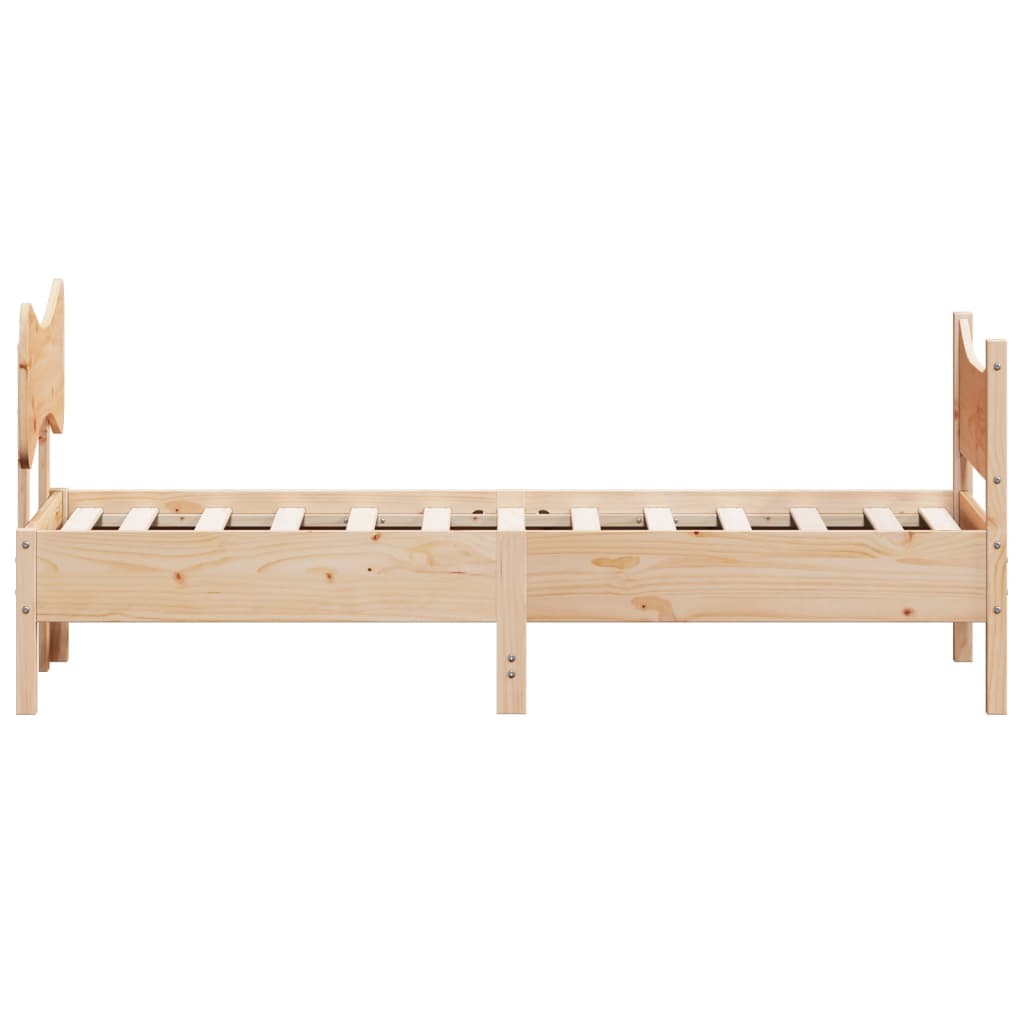 Bed Frame without Mattress 90x190 cm Single Solid Wood Pine