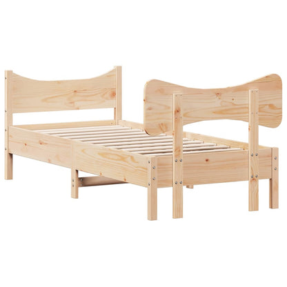 Bed Frame without Mattress 90x190 cm Single Solid Wood Pine