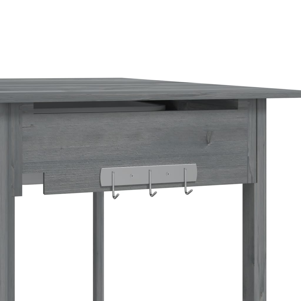 Potting Table with Sink Grey 147.5x44x139.5 cm Solid Wood Fir