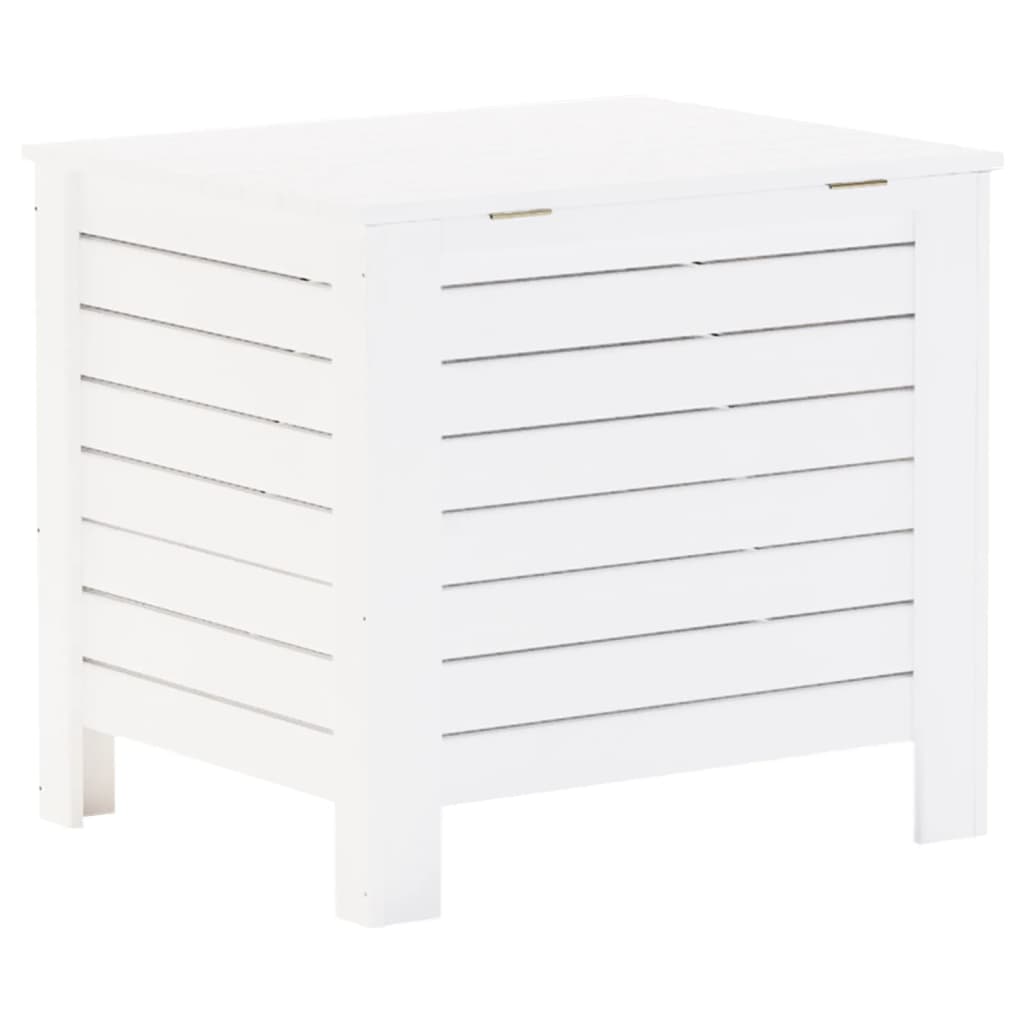 Storage Box with Lid RANA White 60x49x54 cm Solid Wood Pine