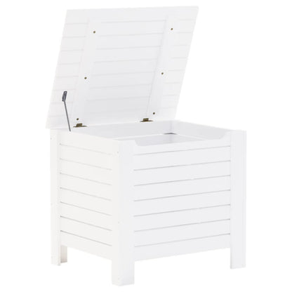 Storage Box with Lid RANA White 60x49x54 cm Solid Wood Pine